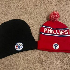 Phillies and 76ers beanies
